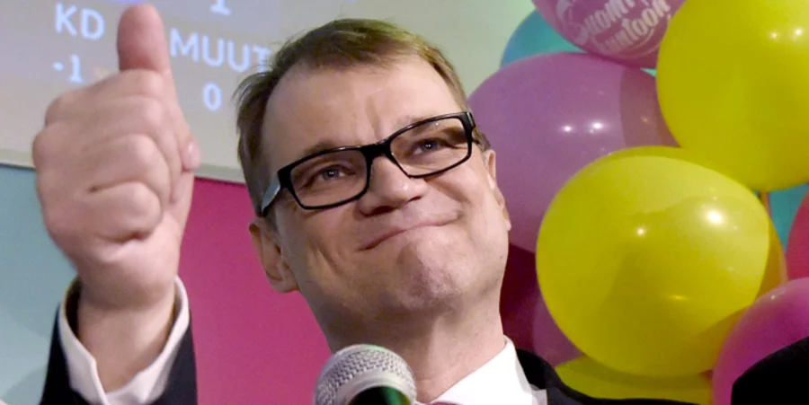 Der Sieger der finnischen Parlamentswahl und voraussichtliche künftige Ministerpräsident Juha Sipilä. Foto: picture-alliance/dpa
