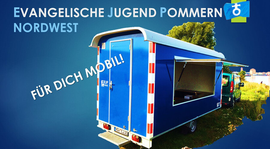 Mit diesem Bauwagen will die Evangelische Jugend Pommern ihre offene Jugendarbeit ausweiten. Foto: www.facebook.com/Ngelbrecht