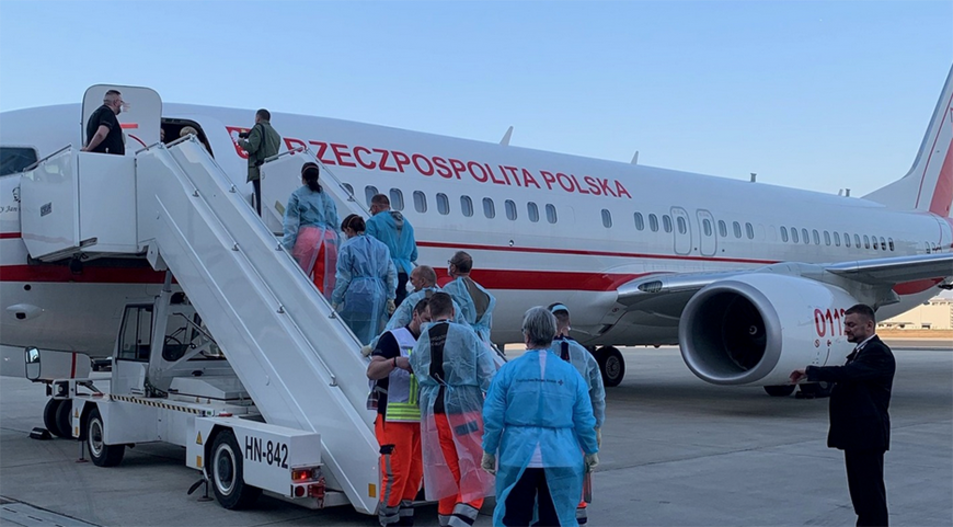 Mit dem Flugzeug des polnischen Präsidenten wurden die Kinder zum Flughafen Köln/Bonn gebracht. Foto: CJD