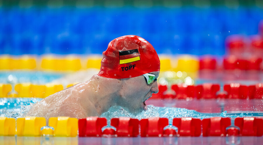 Der bekennende Christ Josia Topf gewann bei der Para-Schwimm-WM einen Titel. Foto: picture alliance / Ralf Kuckuck Photography | Ralf Kuckuck