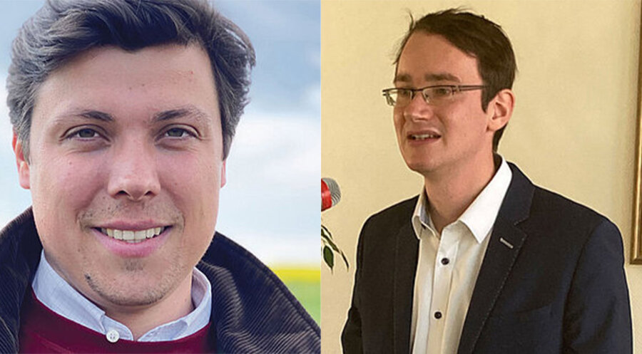 Justus Geilhufe (links) ist Pfarrer der Freiberger Domgemeinde. Jan Reitzner (rechts) ist Vikar der hannoverschen Landeskirche. Fotos: Privat