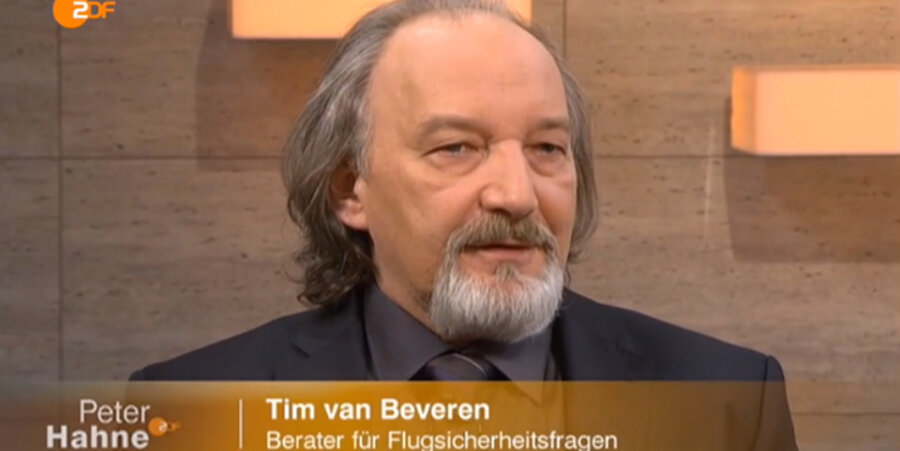 Der Journalist Tim van Beveren in der Sendung "Peter Hahne". Screenshot: ZDF