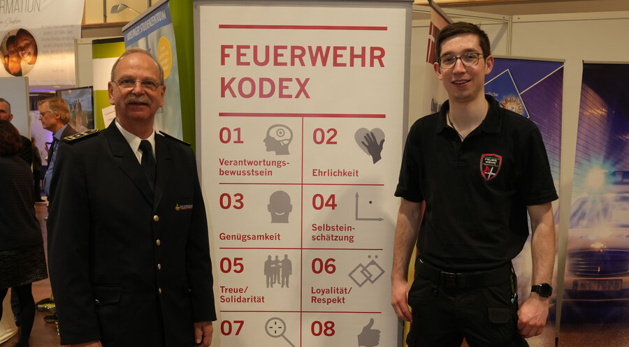 Bernd Kramp (links) und Willi Dippold auf dem KCF in Berlin. Foto: IDEA/Markus Pletz