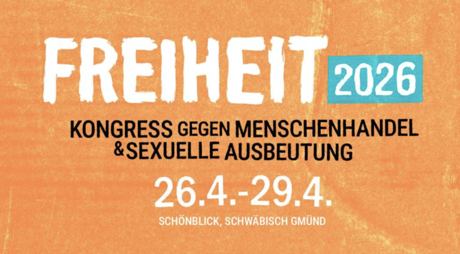 Der Kongress „Freiheit 2026 – Gegen Menschenhandel und sexuelle Ausbeutung“ findet vom 26. bis 29. April statt. Grafik: schoenblick.de