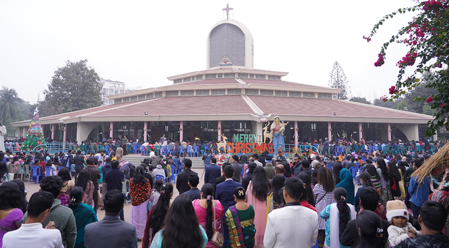 Weihnachtsfeier in Dhaka: Christen machen weniger als ein Prozent der Bevölkerung aus. Foto: picture alliance/ZUMAPRESS.com/Rubel Karmaker