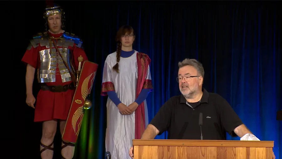 Ekkehart Vetter beim Abschlussgottesdienst der 125. Allianzkonferenz. Screenshot: Youtube/
Allianzkonferenz Bad Blankenburg