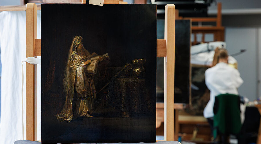 Das Gemälde „Vision von Zacharias im Tempel“ von Rembrandt van Rijns (1606–1669). Foto: Kelly Schenk | Rijksmuseum Amsterdam