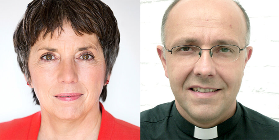 Die frühere hannoversche Landesbischöfin und EKD-Ratsvorsitzende Margot Käßmann und der Bischof der Selbständigen Evangelisch-Lutherischen Kirche, Hans-Jörg Voigt. Fotos: Julia Baumgart/EKD; Privat