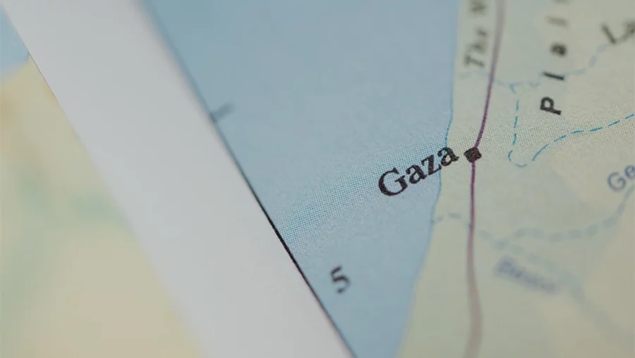 Gaza auf der Landkarte. Foto: unsplash.com