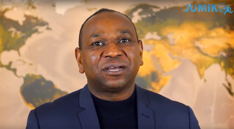 Der Leiter des „Europäischen Instituts für Migration, Integration und Islamfragen“ innerhalb der AWM, Yassir Eric. Screenshot: YouTube/JUMIKO Stuttgart