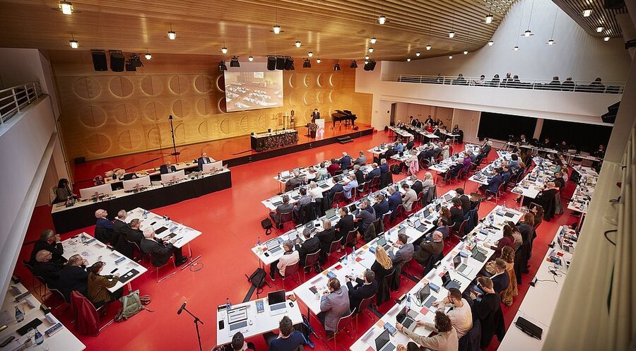 Die württembergische Landessynode tagt in Stuttgart. Foto: Gottfried Stoppel