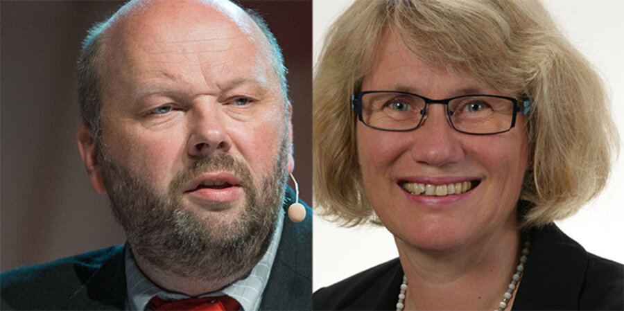 v. l.: Der Rektor der Internationalen Hochschule Liebenzell, Volker Gäckle, und die Leiterin der Bildungsabteilung der Evangelischen Kirche in Deutschland, Oberkirchenrätin Birgit Sendler-Koschel. Fotos: idea/kairospress;EKD