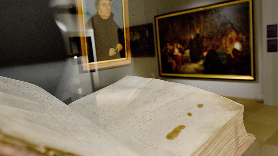 Die Ausstellung erinnert an Martin Luthers gewissenhaften Auftritt vor dem Reichstag in Worms. Foto: Imago Images / epd