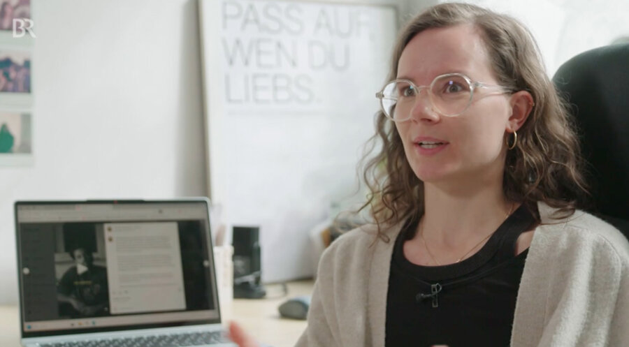 Die katholische Theologiestudentin Kira Beer in der BR-Sendung „Stationen“. Screenshot: BR
