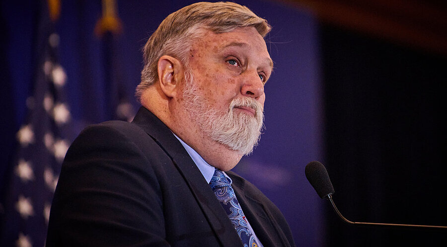 Der US-Pastor Doug Wilson. Foto: picture alliance / Middle East Images | Dominic Gwinn