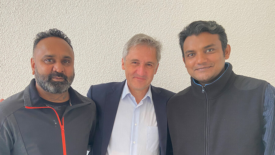 v.l.: Faisal Jahangir, Frank Richter und Khurram Gill. Foto: IDEA / Thomas Richter