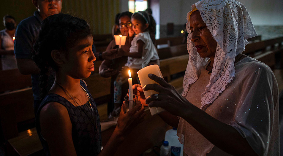Christen in einer Kirche in Nicaragua – sie sind von Verfolgung betroffen. Foto: Picture Alliance/Inti Ocon