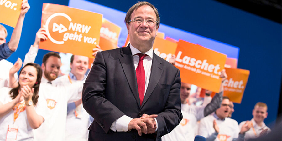 Der CDU-Spitzenkandidat Armin Laschet bekennt sich auch im Wahlkampf zum christlichen Glauben. Foto: NRW-CDU/Sondermann