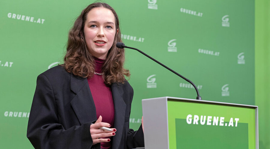 Die österreichische EU-Abgeordnete Lena Schilling (Die Grünen). Foto: picture alliance/Weingartner-Foto/picturedesk.com