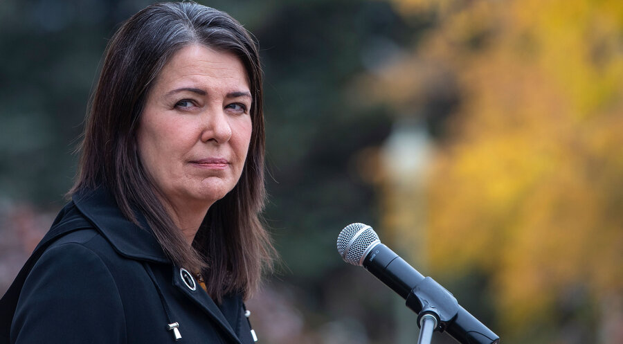 Danielle Smith ist die neue Premierministerin des kanadischen Bundesstaates Alberta. Foto: Picture Alliance/Jason Franson
