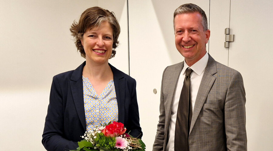 Die Betriebswirtin Katja Renz ist neu im Vorstand. Johannes Reinmüller ist der Vorsitzende des Süddeutschen Gemeinschaftsverbandes. Foto: Markus Siegele