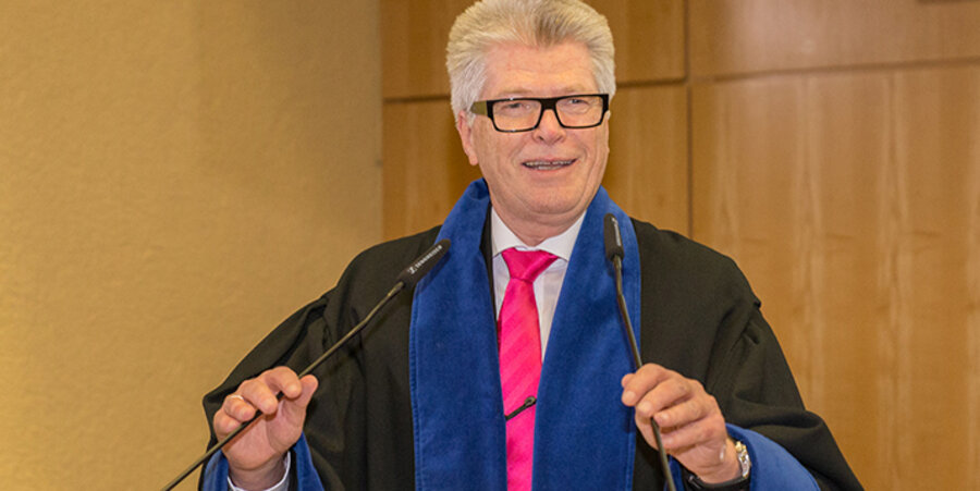 Der evangelische Unternehmer Friedhelm Loh in der TU Chemnitz. Foto: TU Chemnitz/Steve Conrad