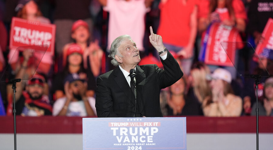 Der Evangelist Franklin Graham hatte sich im Wahlkampf klar auf Trumps Seite gestellt. Foto: picture alliance / ASSOCIATED PRESS | Alex Brandon