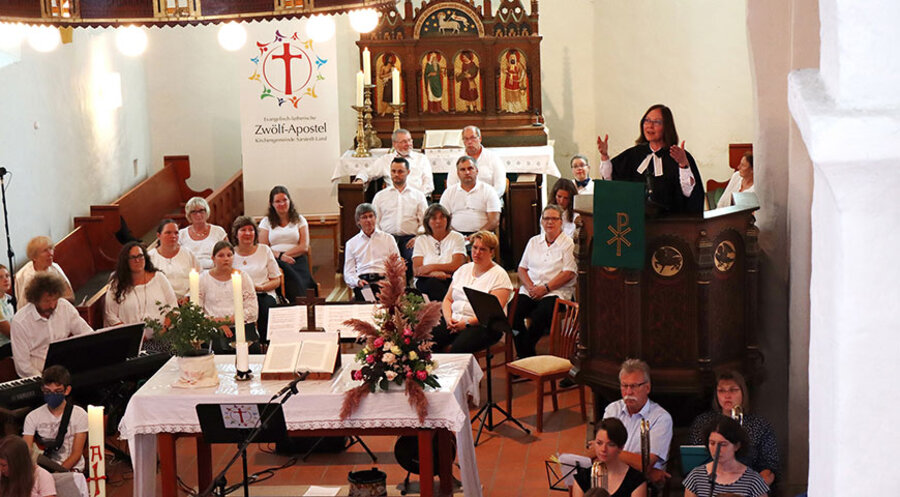 Die Regionalbischöfin des Sprengels Hildesheim-Göttingen, Adelheid Ruck-Schröder bei ihrer Predigt. Foto: Gunnar Müller/ Ev.-luth. Landeskirche Hannovers