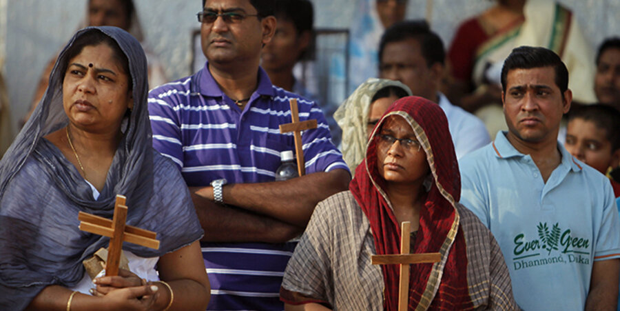 In Indien sind 4,9 Prozent der 1,38 Milliarden Einwohner Christen. Foto: picture-alliance.com/ AP Photo; Mahesh Kumar A.
