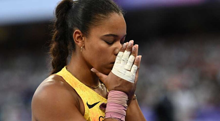 Yemisi Magdalena Ogunleye hat Gold gewonnen. Sie ist eine strahlende Botschafterin für Jesus Christus. Foto: picture alliance / REUTERS | Dylan Martinez