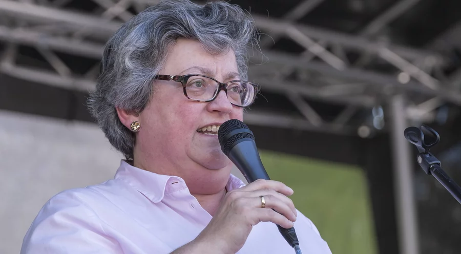 Die Bundesvorsitzende der Christdemokraten für das Leben, Susanne Wenzel. Foto: IMAGO / Guido Schiefer
