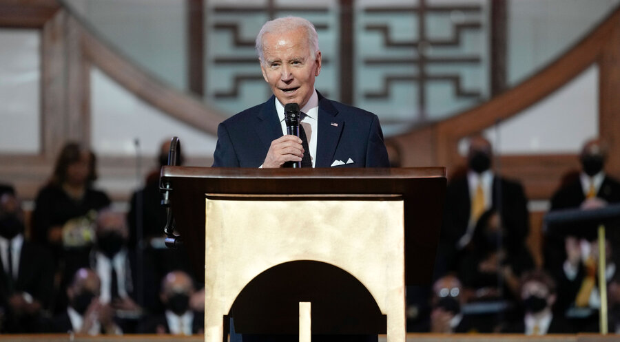 Joe Biden predigte in der Ebenezer Baptist Church, Georgia. Foto: Picture Alliance/Carolyn Kaster 