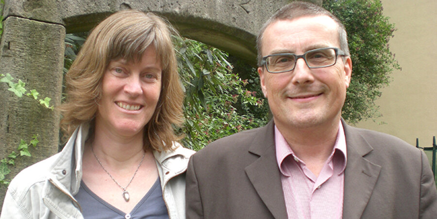 Der künftige evangelische Pfarrer von Schaafheim, Marcus David, mit seiner Frau Christiane Seresse. Foto: Privat