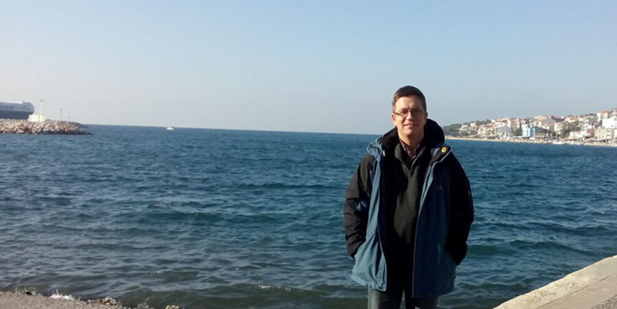 Der Pastor der freikirchlichen Anskar-Gemeinde, Alexander Hirsch, auf der griechischen Insel Chios. Foto: Privat