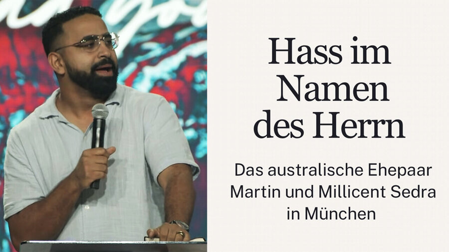 Im Instagram-Beitrag der EZW (re.) wurde das Ehepaar Martin (li.) und Millicent Sedra für ihre Predigten kritisiert. 
