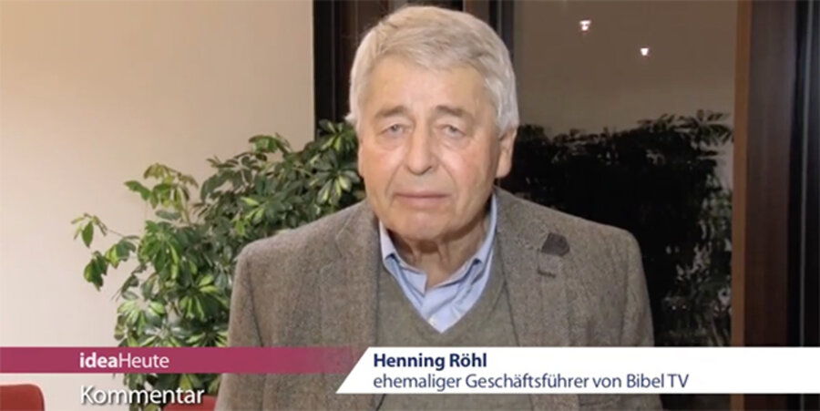 Der erste Geschäftsführer von Bibel TV, Henning Röhl. Screenshot: ideaHeute