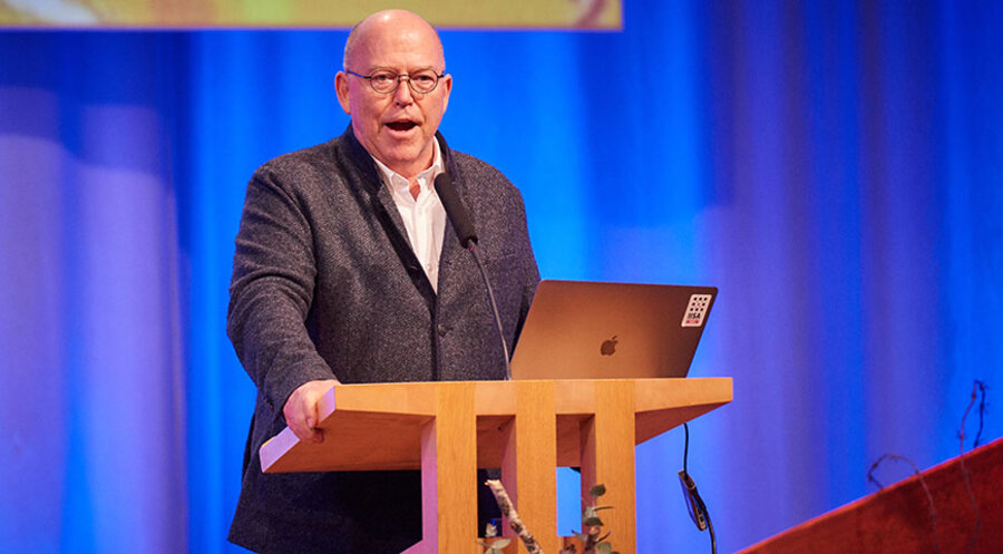Pfarrer Paul Murdoch auf dem Kongress „Christenverfolgung heute“. Foto: IDEA/Wolfgang Köbke
