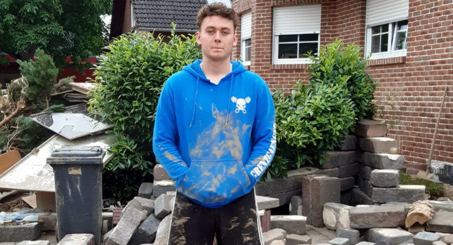 Gabriel Puss nach der Flut. Foto: privat