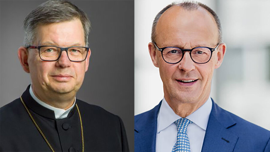 v. l.: Der braunschweigische Landesbischof Christoph Meyns kritisiert Aussagen des CDU-Vorsitzenden Friedrich Merz. Fotos: Klaus G. Kohn; Tobias Koch