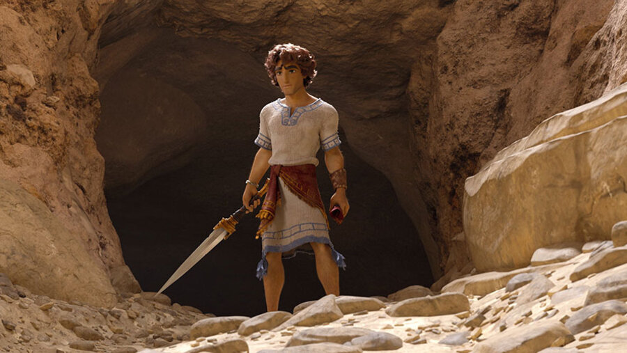 Zu sehen ist der Hirtenjunge David, um den es im Film geht.