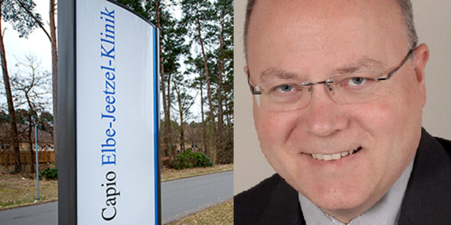 Thomas Börner wird die Capio-Elbe-Jeetzel-Klinik in Dannenberg verlassen. Fotos: picture-alliance/Philipp Schulze/dpa; Privat