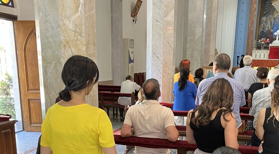 Christen in einer Kirche in Syrien. Foto: CSI