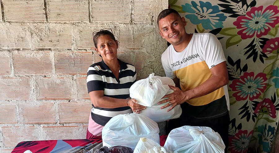 Open Doors unterstützt in Venezuela durch die Verteilung von Lebensmittelpaketen. Foto: Open Doors
