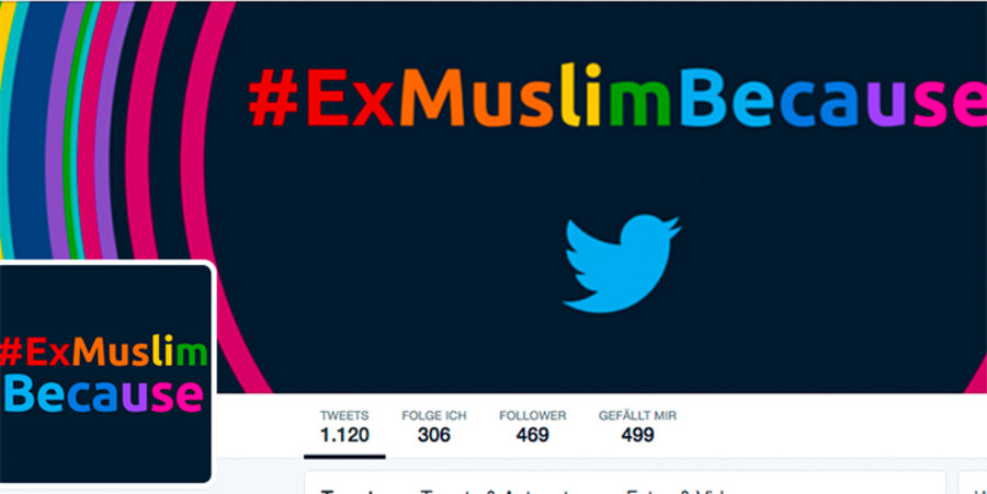 Die Aktion #ExMuslimBecause bei Twitter. Screenshot: twitter.com