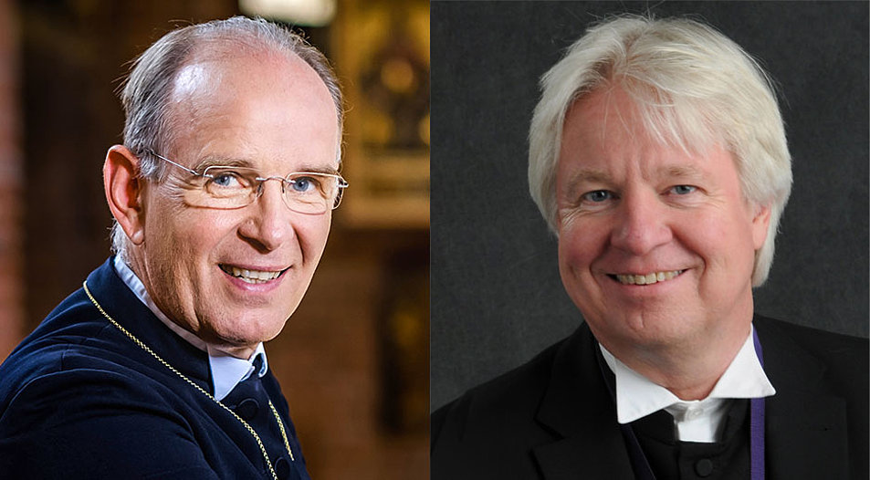 In einem Pro & Kontra äußern sich Ralf Meister (links) und Karl-Hinrich Manzke. Fotos: landeskirche-hannovers.de; landeskirche-schaumburg-lippe.de