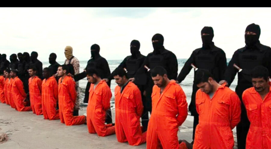 Am 15. Februar 2015 veröffentlichte der „Islamische Staat“ (IS) das Hinrichtungsvideo. Screenshot: YouTube