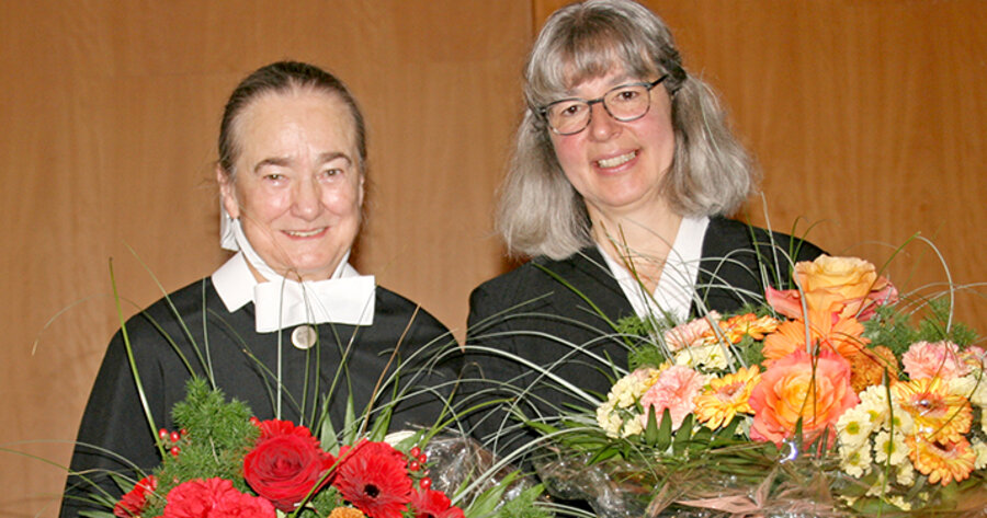 v. l.: Die Oberin, Schwester Ursula Seebach und ihre Nachfolgerin Christine Zimmermann. Foto: Larry Leuenberger