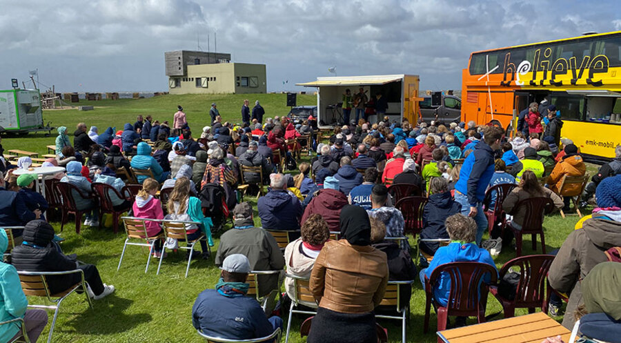 Das Glaubensfestival „Staunen!“ im Nordseebad Wremen an der Wesermündung. Foto: Kirsti Elle