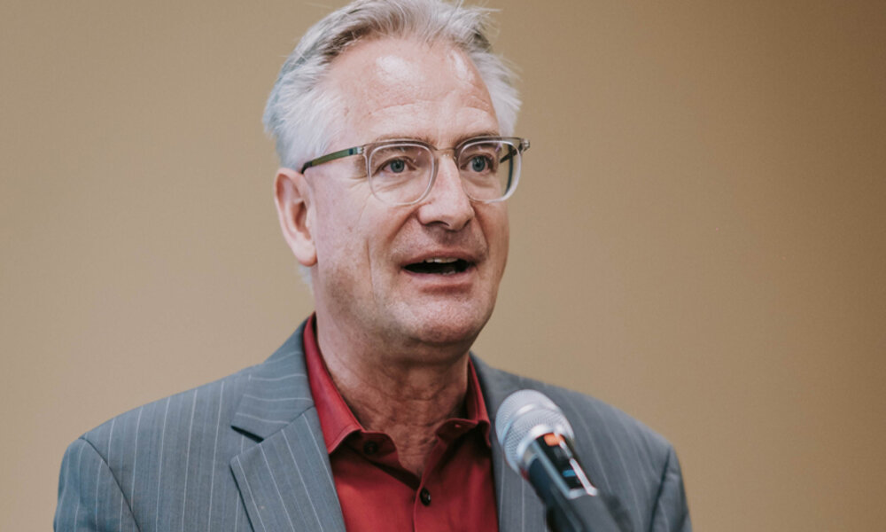 Hans-Joachim Vieweger bei der Mitgliederversammlung