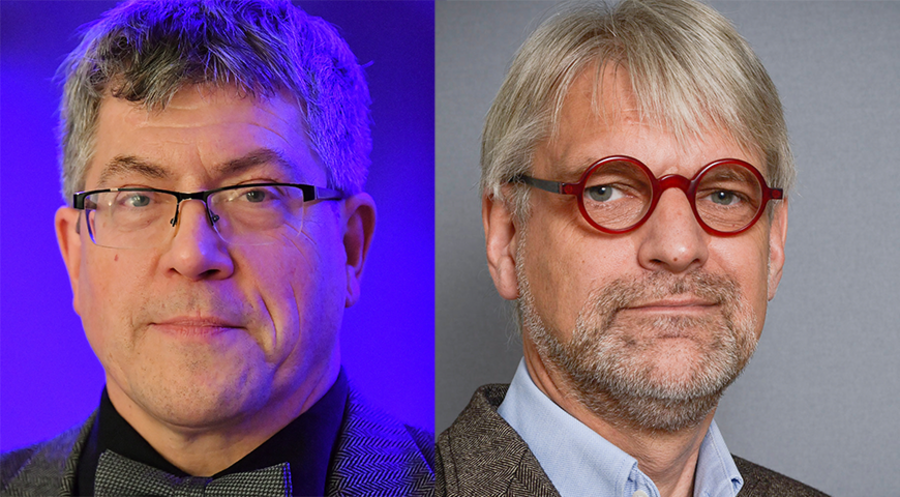 Friedrich Kramer (links) ist seit 2019 
Landesbischof der Evangelischen Kirche 
in Mitteldeutschland; Ulrich Körtner (rechts) ist seit 1992 Professor für Systematische Theologie 
an der Universität Wien. Fotos: Picture Alliance/Martin Schutt; Hans Hochstoeger